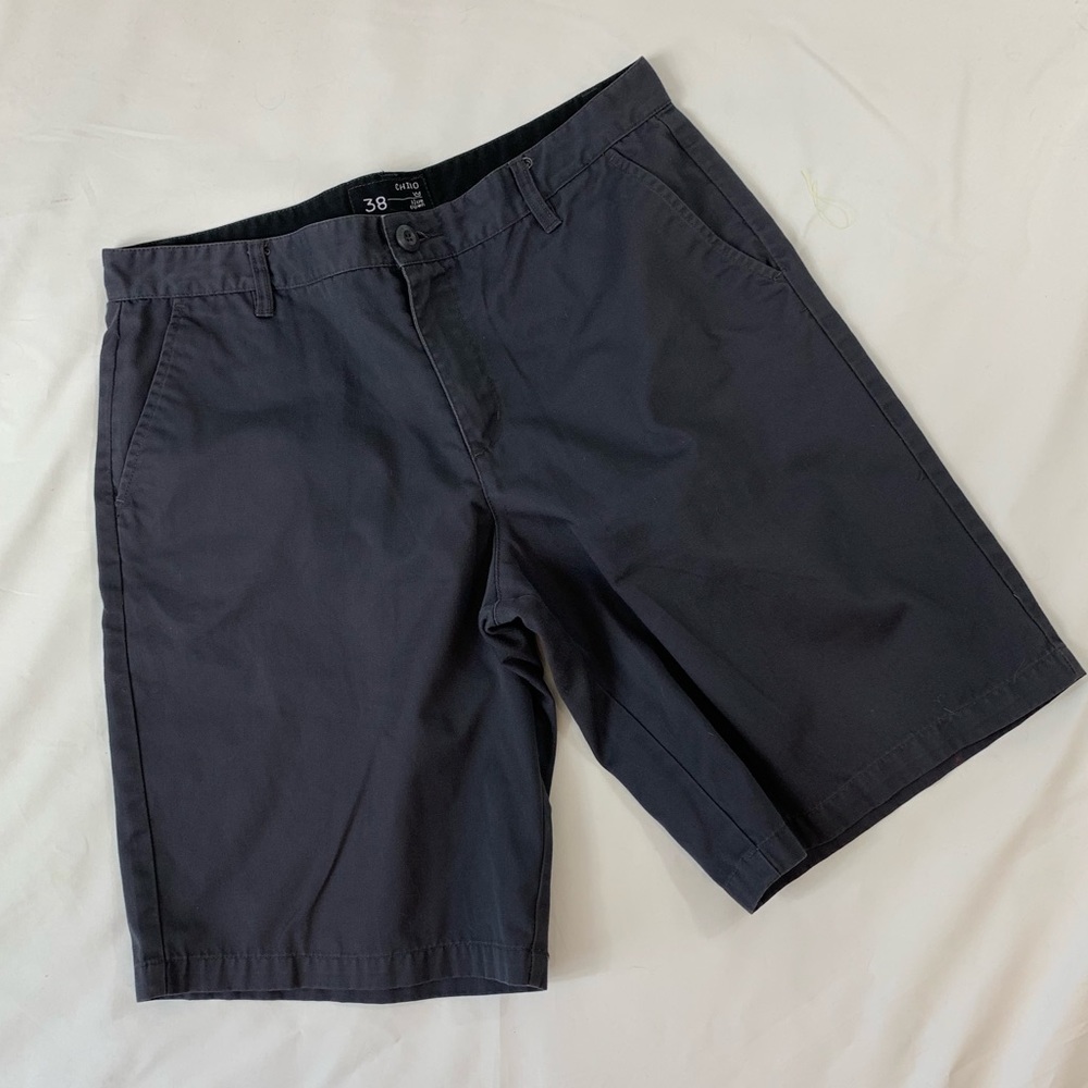 Mens BLUE CROWN Flat Front Zip Shorts sz 38